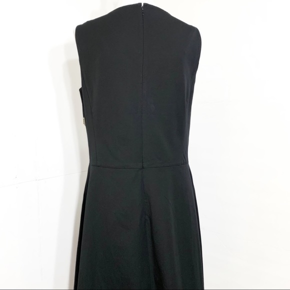 SOLD-NWT Ralph Lauren Pleated Office Dress Black Shift Dress Size 16 - Picture 4 of 9